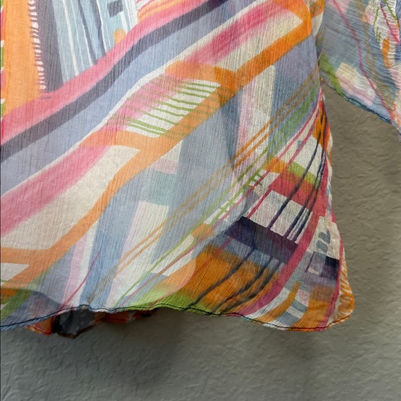 Boston Proper 100% Silk Sheer V Neck Blouse with V Neck Camisole Top Size 12 - Picture 6 of 16